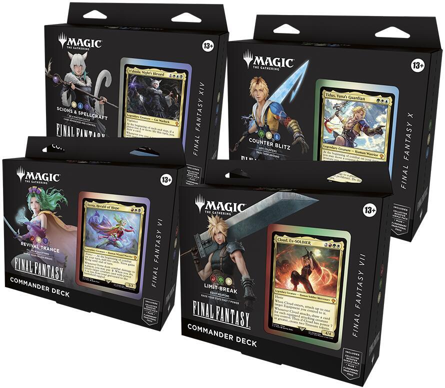FINAL FANTASY Commander Deck Display - Commander: FINAL FANTASY (FIC) (4 Decks)