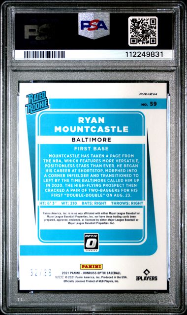 2021 PANINI DONRUSS OPTIC #59 RYAN MOUNTCASTLE TEAL VELOCITY PSA 10