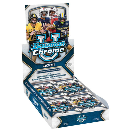 2024 Bowman University Chrome Football Hobby Box - SEALED