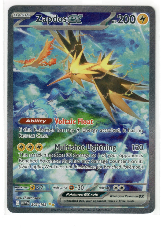 Zapdos ex - 202/165 - SV: Scarlet & Violet 151 (MEW)