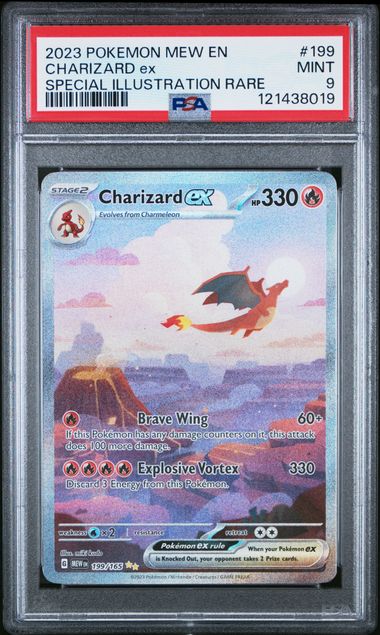 2023 POKEMON MEW EN-151 199 CHARIZARD EX SPECIAL ILLUSTRATION RARE PSA 9