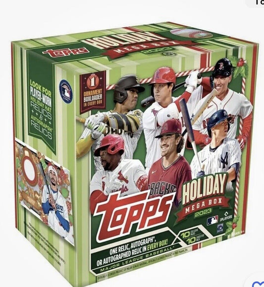 2023 Topps Baseball Holiday Mega Box - 1 Auto or Relic per box