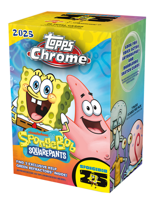 2025 Topps Chrome Spongebob 25th Anniversary Blaster Box