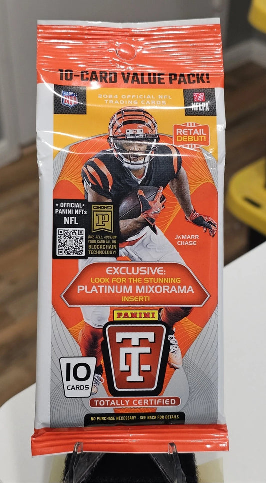 2024 Panini Totally Certified NFL Football 10 Card Value Pack
