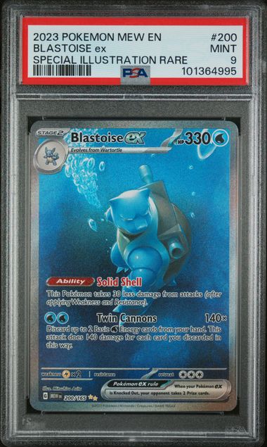 2023 POKEMON MEW EN-151 #200 BLASTOISE ex SPECIAL ILLUSTRATION RARE PSA 9