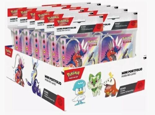 Pokemon TCG Scarlet & Violet Mini Binder Portfolio Display Case- 12 Pack- SEALED